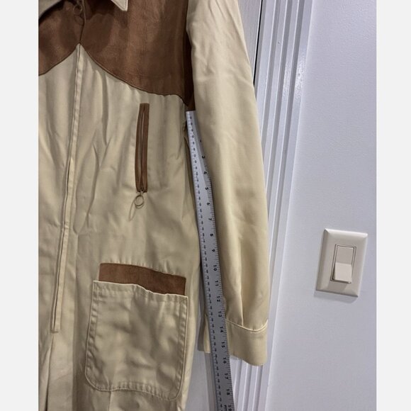 RARE VINTAGE RETRO CIRANO BARGI COVERALL SUEDE COWBOY YOKE WESTERN COVERALLS - Picture 10 of 14